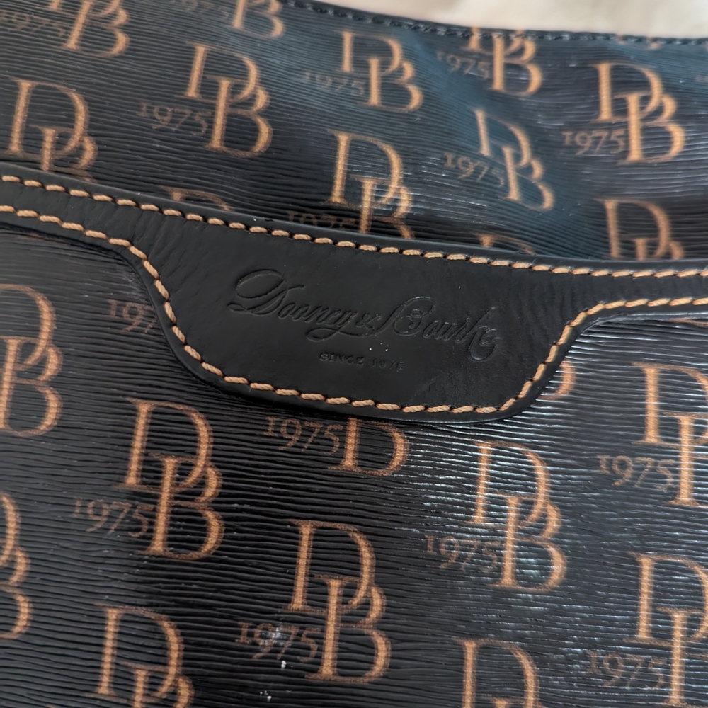 Dooney & Bourke 1975 Collins Black and Brown Women's Designer Bag Purse Luxury - Picture 12 of 13